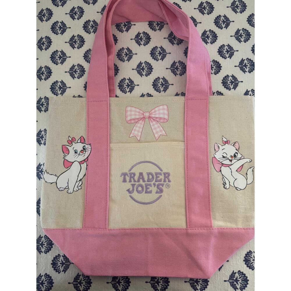 Disney Marie Aristocats Small Gingham Custom Made Trader Joes Mini Tote